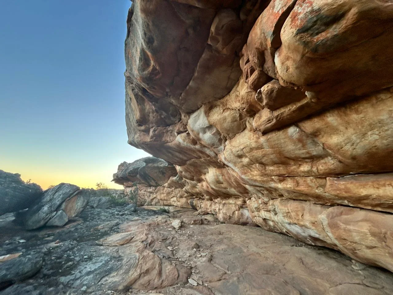 Cederberg sandstone overhang at Nardouw